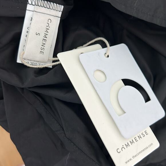 NWT MINIMALIST MODERN lovers COMMENSE black full skirt wrap top dress S - Picture 5 of 8